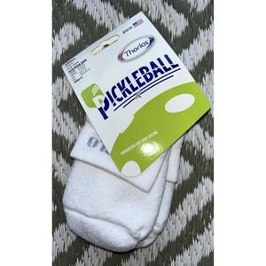 Thorlos pickleball mini-crew socks Size Small White